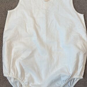 White Embroidered Kids One Piece